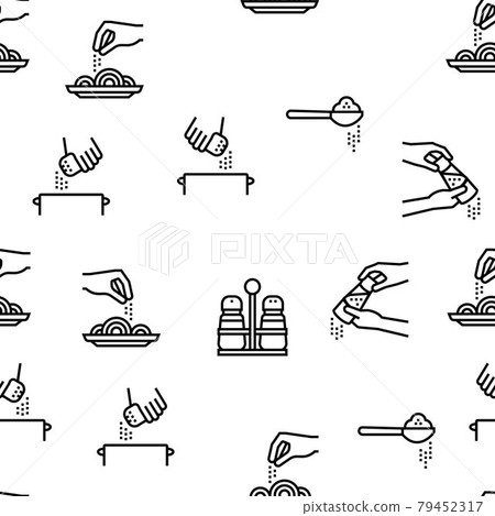 Spice Condiment Herb Vector Seamless Pattern Spice Condiment Herb Vector Seamless Pattern 79452317