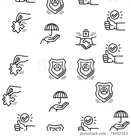 Business Ethics Moral Vector Seamless Pattern 79452383