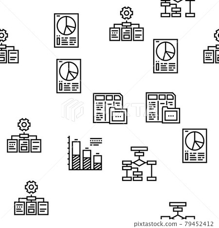 Analyze Infographic Vector Seamless Pattern Analyze Infographic Vector Seamless Pattern 79452412