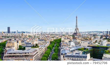 Paris Eiffel Tower seen from the Arc de Triomphe Paris Eiffel Tower seen from the Arc de Triomphe 79452706