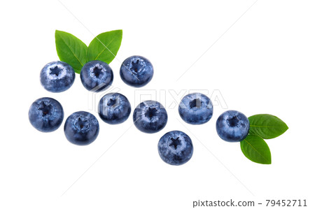 Top view of blueberries isolated on white background Top view of blueberries isolated on white background 79452711