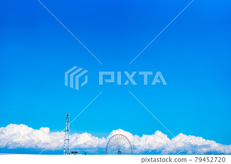 千葉縣 東京 葛西臨海公園 葛西臨海水族館 夏日早晨 晴天 荒川 自行車道 79452720