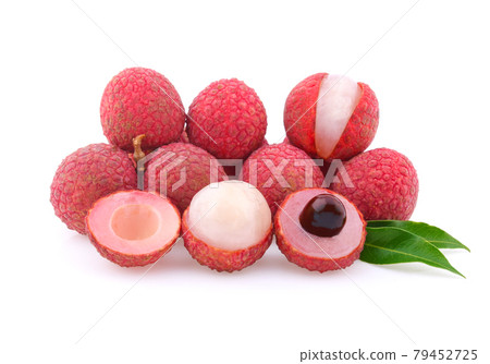 lychee isolated on white background lychee isolated on white background 79452725