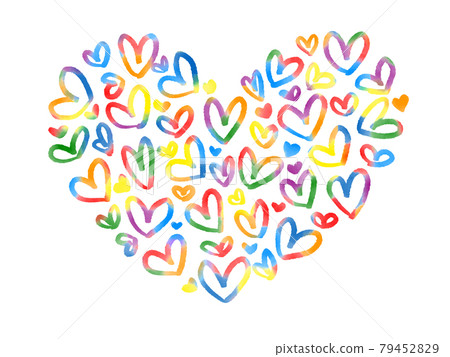 Iridescent heart illustration Iridescent heart illustration 79452829