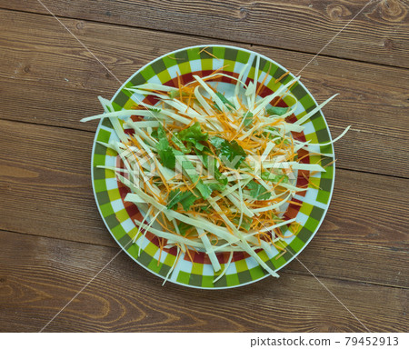 Coleslaw with carrots and lettuces Coleslaw with carrots and lettuces 79452913