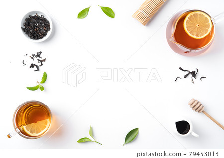 black tea lemon honey top view mint honey lemon black tea レーモンこうちゃん 79453013