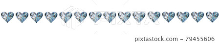 Blue heart line_material_horizontal 79455606