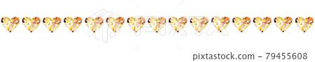 Orange heart line_material_horizontal 79455608