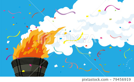Torch stand illustration Torch stand illustration 79456919