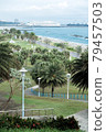 Looking at the Nanbin section of Pacific Park in Hualien, Taiwan and the cruise ship 79457503