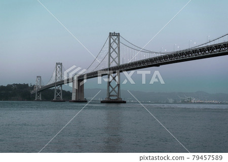 Oakland Bay Bridge at twilight in San Francisco,USA. 79457589