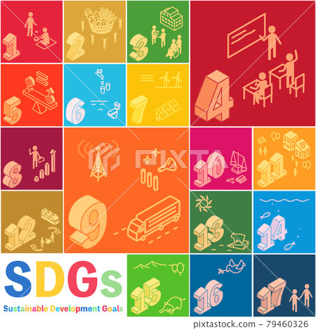 SDGs, poster of development goal icon SDGs, poster of development goal icon 79460326