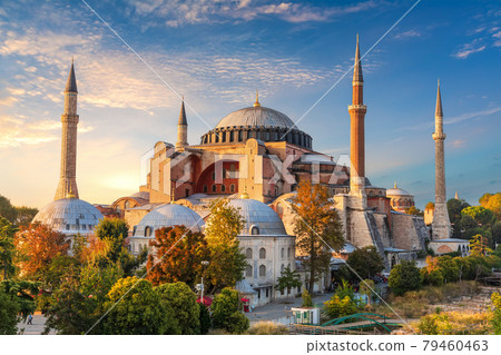 Hagia Sophia, famous landmark of Istanbul, Turkey 79460463