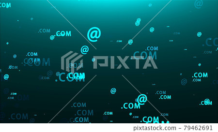 Intertent signs, com fly in space, 3d rendering backdrop, computer generating for network creative Intertent signs, com fly in space, 3d rendering backdrop, computer generating for network creative 79462691
