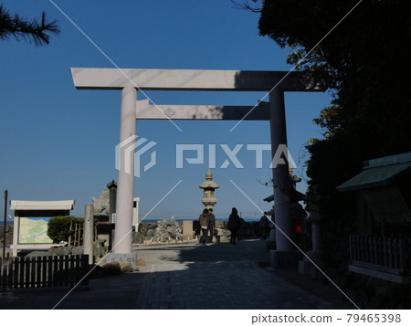 Futami Okutama Shrine, the people on the approach to the main shrine past the torii gate Futami Okutama Shrine, the people on the approach to the main shrine past the torii gate 79465398