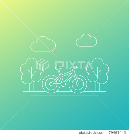 Fat bike icon, fatbike line art Fat bike icon, fatbike line art 79465443