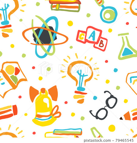 Education and School Supplies Seamless Pattern, Background, Banner, Wallpaper, Textile, Packaging Design Vector Illustration Education and School Supplies Seamless Pattern, Background, Banner, Wallpaper, Textile, Packaging Design Vector Illustration 79465545