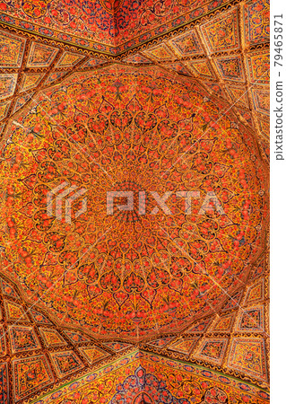 The interior of Pink Mosque. Pink Mosque or Nasir al-Mulk (al -Molk) Mosque, or Masjed-e Naseer ol Molk, or Pink Mosque is traditional mosque in Shiraz. 79465871