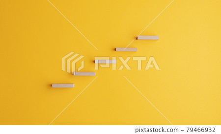 Stairway made of wooden pegs 79466932