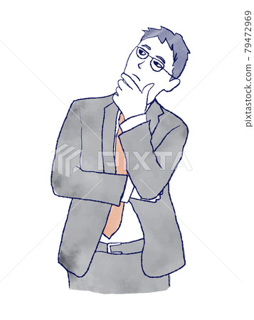 Illustration of a businessman putting his hand... - Stock Illustration ...