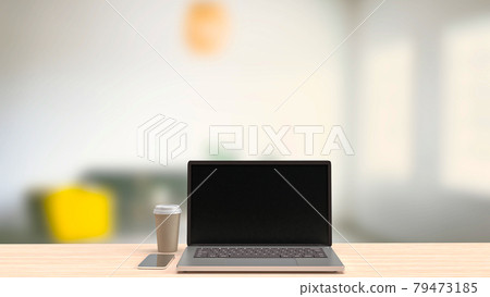 notebook on table in home office for business concept 3d rendering.. notebook on table in home office for business concept 3d rendering.. 79473185