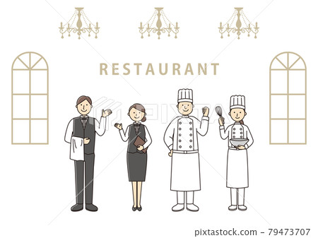 精品餐廳服務員男女廚師男女套裝 79473707