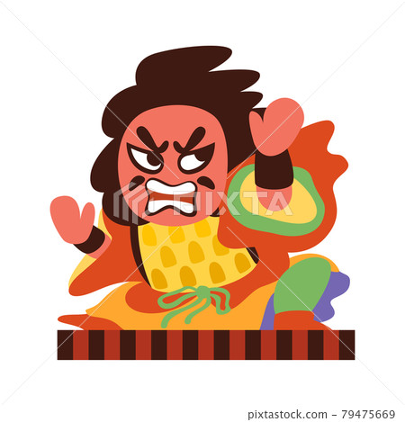 睡魔祭的插圖。青森縣夏季的傳統。 79475669