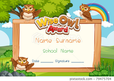 Diploma or certificate template for school kids Diploma or certificate template for school kids 79475704