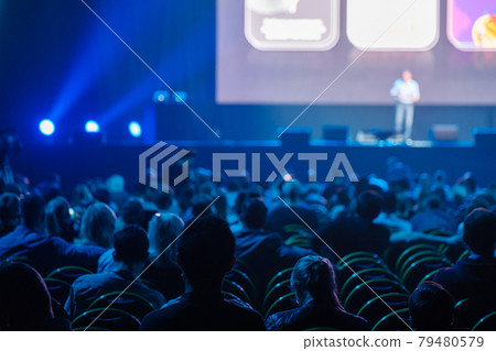 Audience listens lecturer at workshop Audience listens lecturer at workshop 79480579