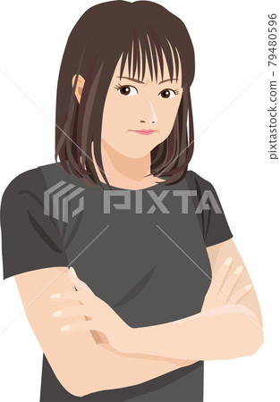 一個因雙臂交叉而生氣的女人 一個因雙臂交叉而生氣的女人 79480596