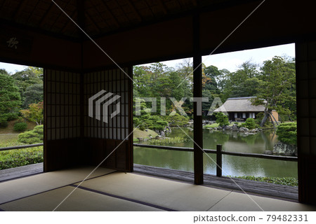 Katsura Imperial Villa, Matsukotei seen from Geppa-ro 79482331