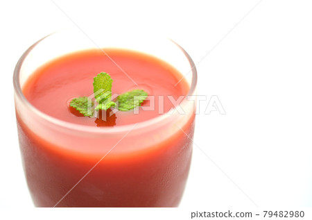 Up from the top of tomato juice in a glass cup Up from the top of tomato juice in a glass cup 79482980