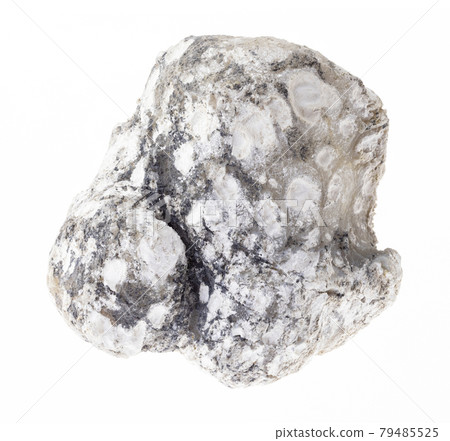 rough Cacholong rock on white 79485525
