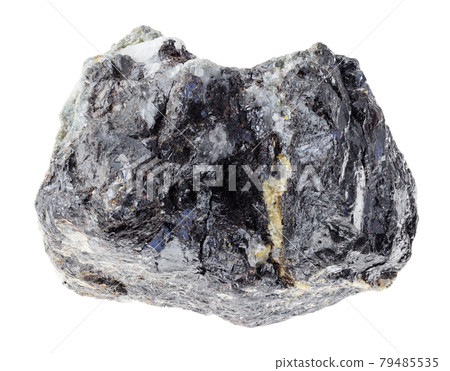 rough sphalerite (zinc blende) rock on white 79485535