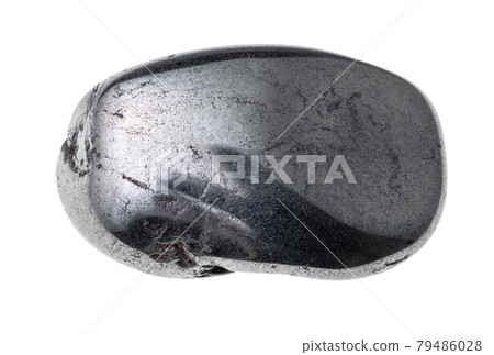 polished hematite gemstone cutout on white polished hematite gemstone cutout on white 79486028
