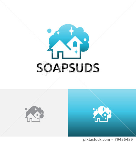 Soapsuds Shiny House Cleaning Service Care Logo Soapsuds Shiny House Cleaning Service Care Logo 79486489