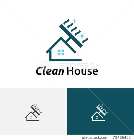 Shiny House Cleaning Service Care Abstract Logo 79486492