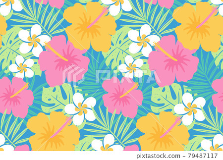 Seamless pattern of tropical plants - Stock Illustration [79487117] - PIXTA