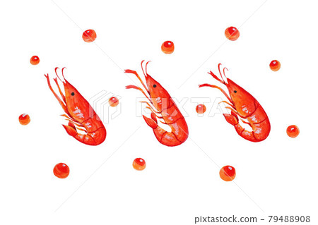 蝦和鮭魚子 79488908