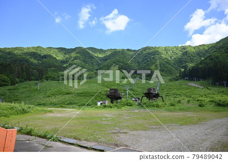 Off-season walk around "Kuzuryu Ski Resort" in spring. Let's play with nature. 79489042