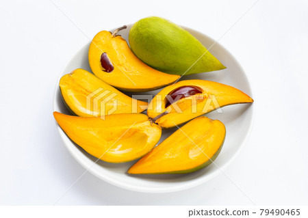 Canistel fruit on white background. Canistel fruit on white background. 79490465