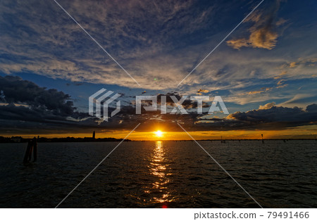 Sunset of Adriatic Sea near Venice Sunset of Adriatic Sea near Venice 79491466