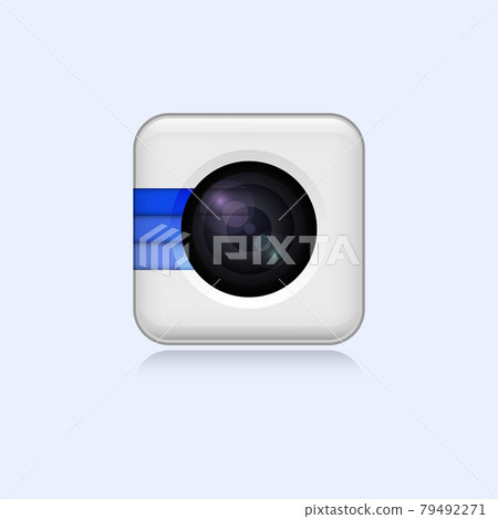 Realistic white web camera icon on white background design Vector Illustration 79492271
