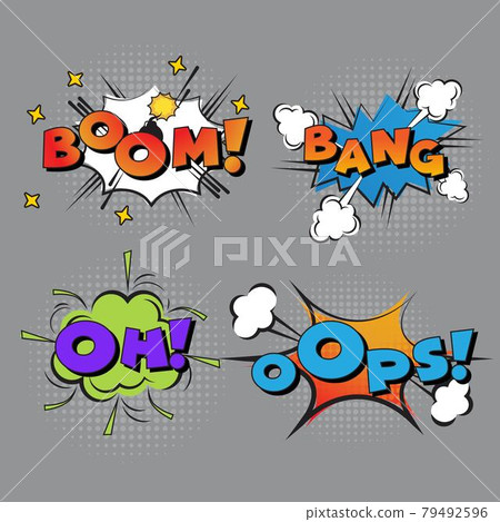 Comic Book  Design Element Vector 79492596