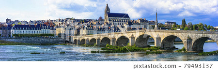 landmarks of France. Castles of Loire valley. Chateau de Blois. landmarks of France. Castles of Loire valley. Chateau de Blois. 79493137