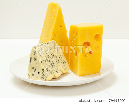Fourme d'Ambert and cheese hit fitness on plate 79495901