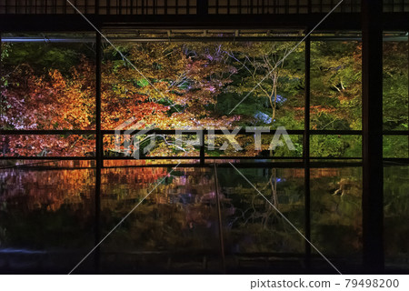 Kyoto Yase Ruriko-in desk maple autumn light up 79498200