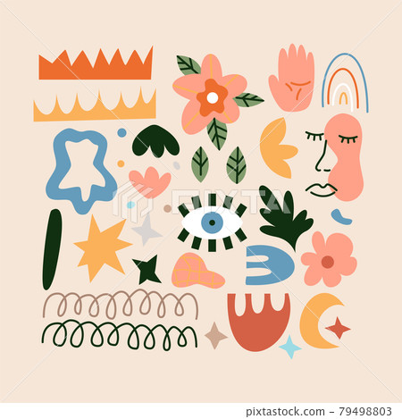 Trendy Abstract Symbols Set 79498803