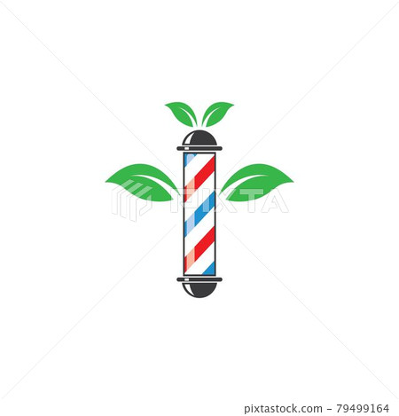 eco barber shop icon logo vector icon 79499164