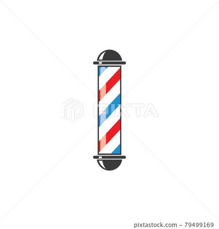 barber pole  icon logo vector icon 79499169